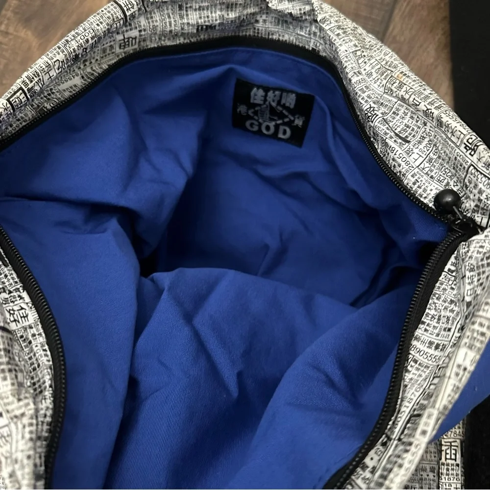 GOD Asian print messenger bag